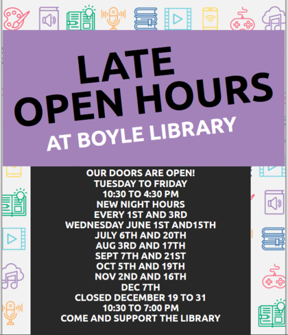 New Late Open Hours
